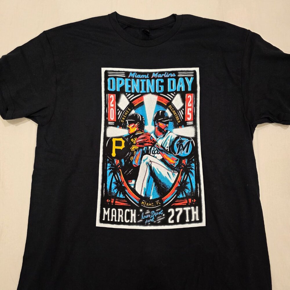 Miami Marlins Opening Day SGA T-Shirt Size XL- New W/O Tags!